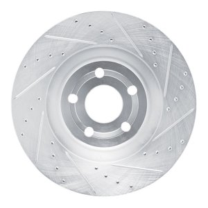 Ford Maverick Brake Rotor (1) - Front Right - R1 Concepts - Drill & Slot - Silver - `22-`25